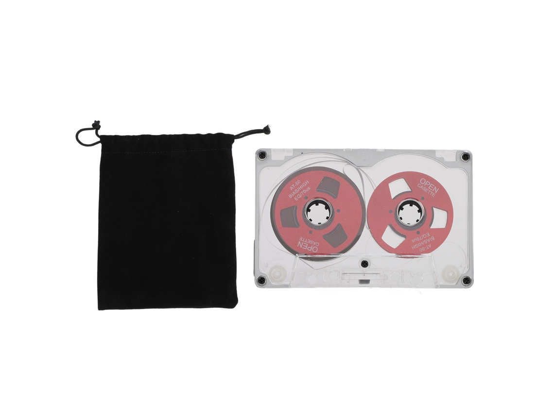 Cinta De Cassette De Sonido Branca Para Bobina A Bobina 55 Minutos Marco Prata Placa Vermelha Gravação Musical Diy