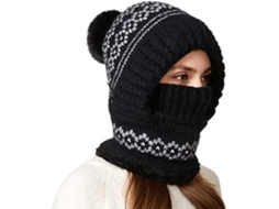 De Inverno Feminino |, Cachecol E Máscara Facial De Tricô Quente, Macio, Ajustável E Estiloso Gokoco