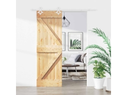 Vidaxl Porta Deslizante 70 X 210 Cm Natural E Branco