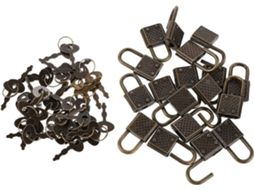 Mini Cadeados Arcaicos, Compactos E Portáteis, Pacote Com 20 Unidades, Em Liga De Zinco, Com Chave, Para Gavetas, Portas