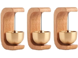 Campainha De Entrada, Conjunto De Campainha Madeira Com 3 Peças, Campainha Magnética, Fácil De Usar
