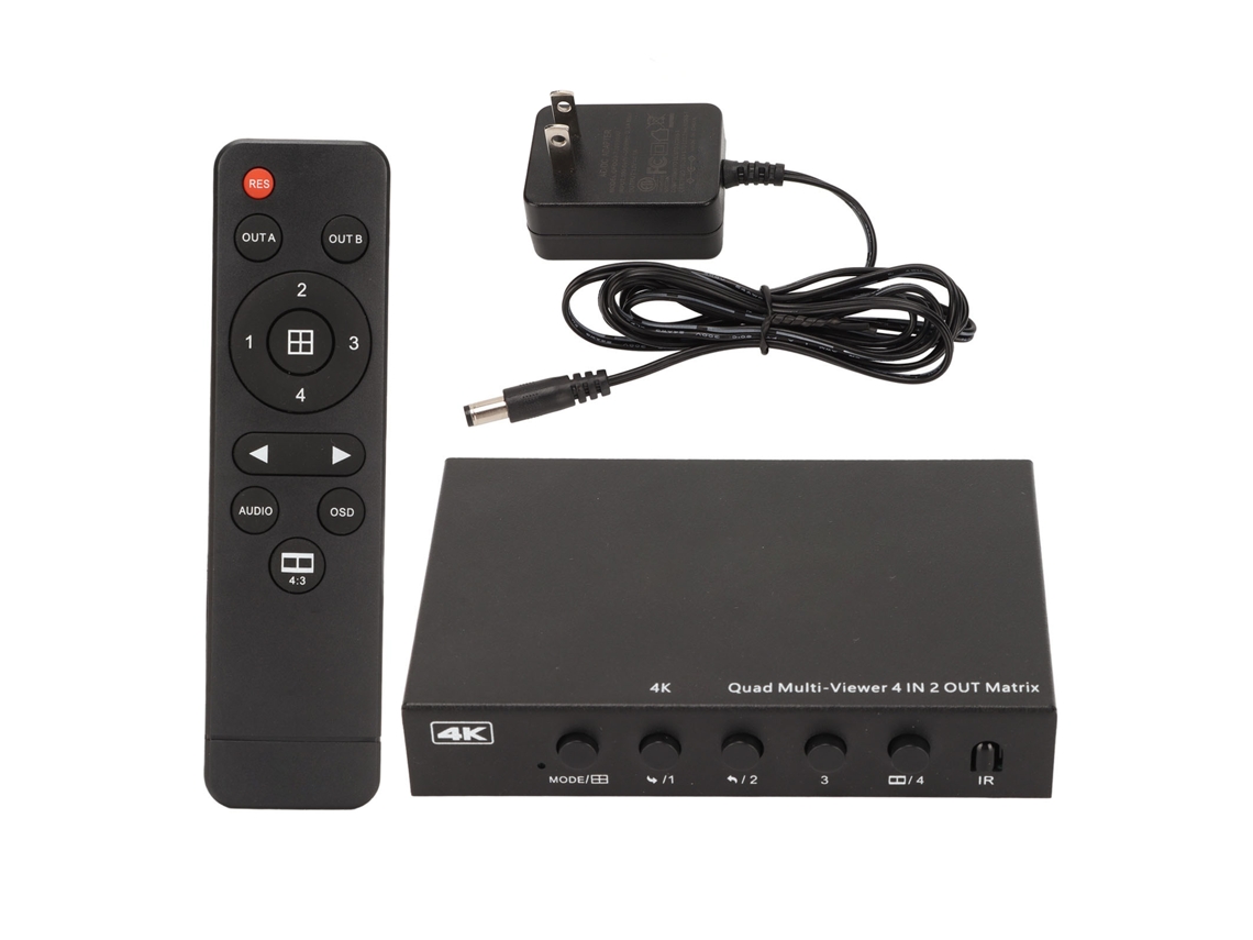 Divisor De Imagem Hdmi 4x2 Sem Costuras 4k 30hz