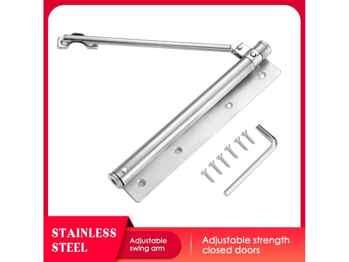 Stainless Steel Door Closer (adjustable Automatic, Concealed Door Spring Buffer) Eoocoo