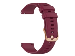 Bracelete para Garmin Vivoactive 5 / Venu / Forerunner 165 silicone esportivo com fivela dourada rosa vinho XIAOMOYU (22mm)