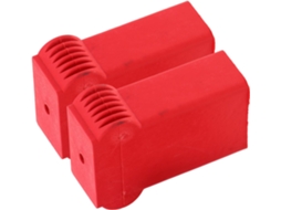 Conjunto De 2 Protetores De Escada De Silicone Antiderrapantes, Laranja, 3x5 Cm, Resistentes E Robustos.