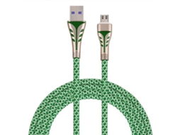 Cabo Dados LAXISCREED Type c Carregamento Rápido Verde 2 pack