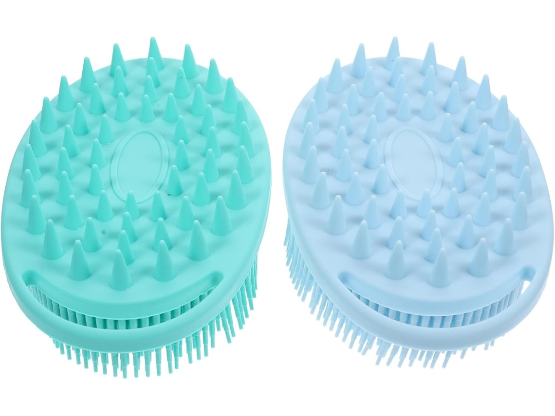 Lurelia Kit De 2 Escovas De Silicone Para Banho De Cuidado Corporal, Pega Ergonómica, Com Argola E Massagem Suave