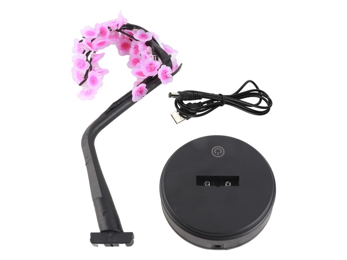 Luminária Bonsai Flor de Ameixa 2026 com 35 LEDs, Decoração de Natal, Luz Noturna USB para Casa