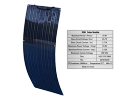 Kit de Painel Solar Monocristalino Flexível, Novo, 50w BRILVIBERA