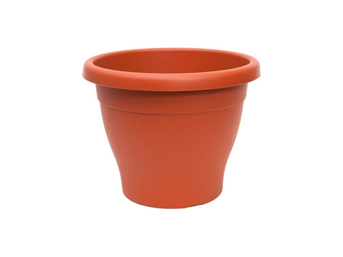 Pote Mediterrâneo 25 Cm X 20 Cm Plástico Cor Terracota Pamex