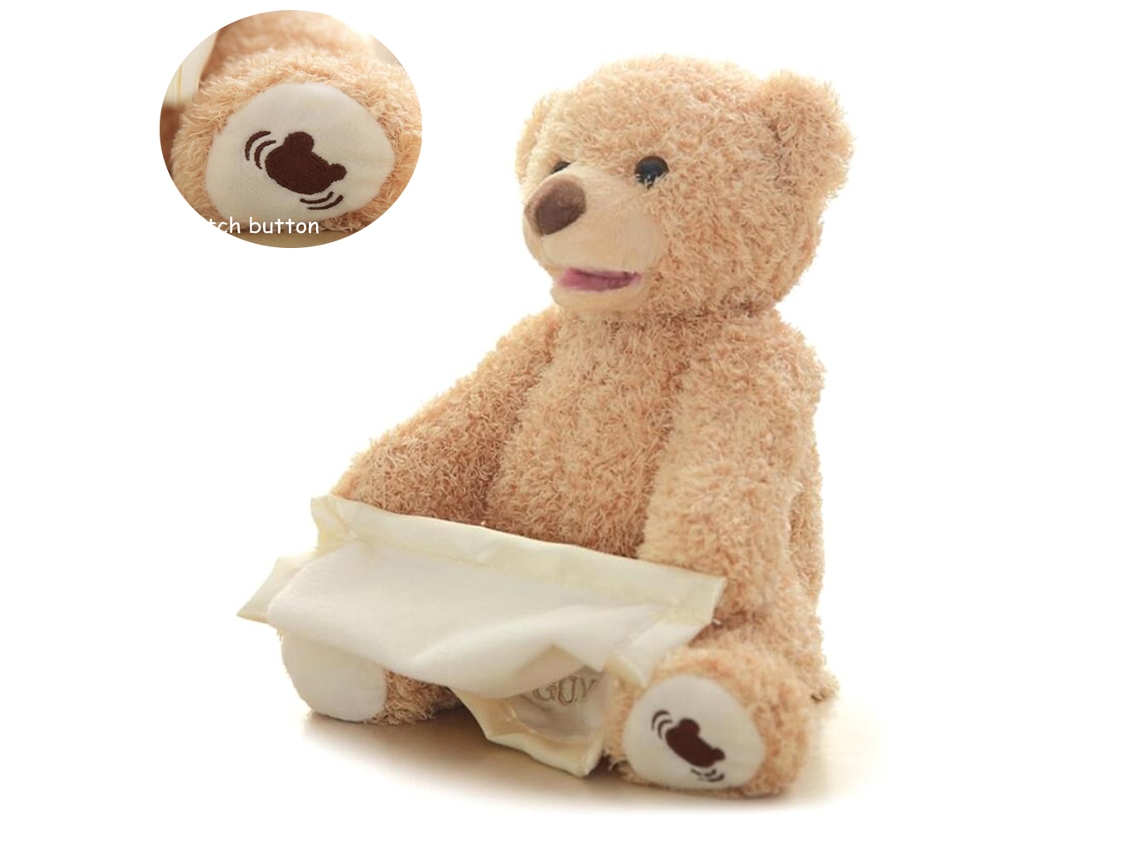 Peluche Teddy Bear para Crianças Gato Escondido Versão em Inglês