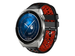 Bracelete de Smartwatch para Huawei Watch GT3 Pro 46mm 22mm de silicone respirável de duas cores (preto + vermelho)
