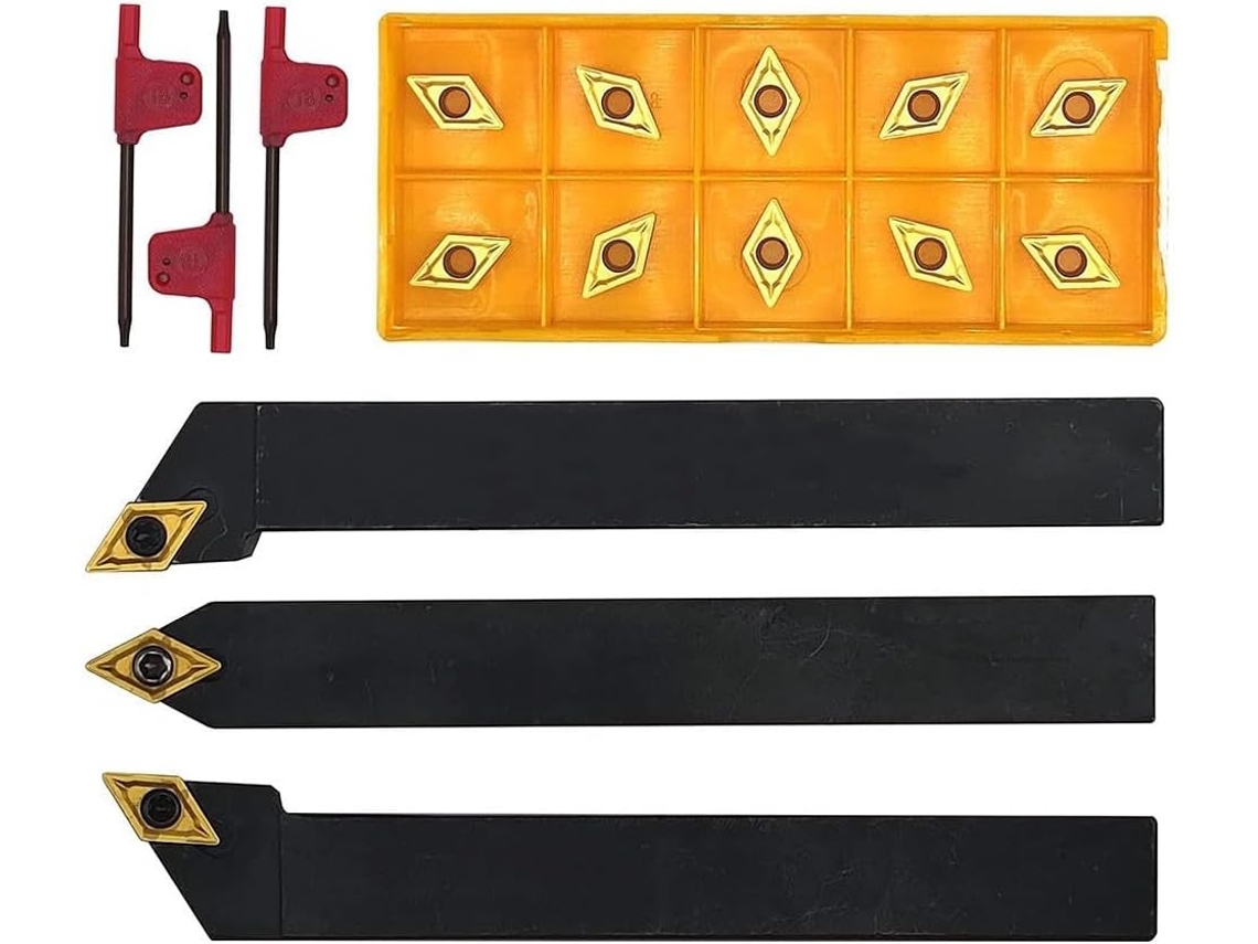 1 Porta-ferramentas 1010h07, Conjunto De Insertos Para Torno Externo Sdjcrl Sdncn Dcmt070204