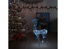 Vidaxl Rena Decorativa De Natal 140 Leds 128 Cm Acrílico Branco Frio