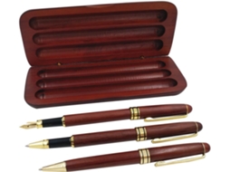Conjunto De 3 Canetas Caneta Esferográfica Com Ponta Flameada,