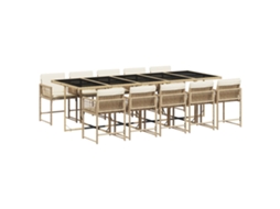 Garden Dining Set, Garden Dining Sets Vidaxl Bege Rattan / Vime (n/a)