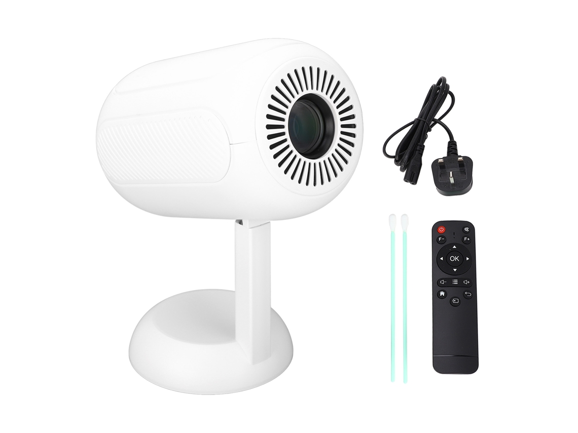 Projetor Mini 4K LAXISCREED com correção keystone elétrica e rotação de 90 graus