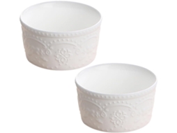 Conjunto De 2 Tigelas De Sobremesa De Cerâmica Para Mousse, Pudim, Bolos E Mais -