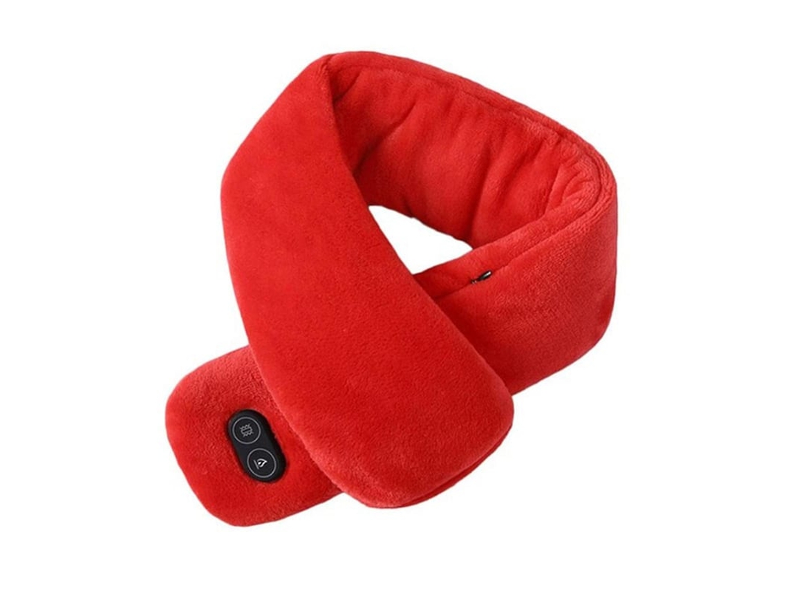 Cachecol Elétrico Aquecido Usb Para Mulheres E Homens Grossa Quente Cachecol De Pescoço Para Exterior Vermelho