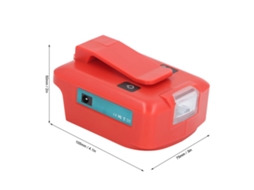 Adaptador De Bateria Com Luz Led E Usb Type C
