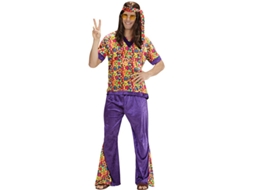 Fantasia masculina de hippie com sino de veludo