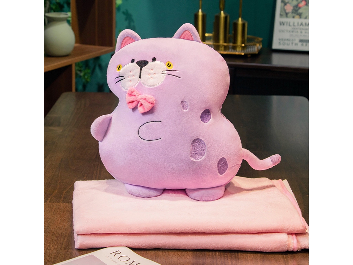 Almofada De Peluche Com Manta - 100cmx170cm - Gato - Eifson