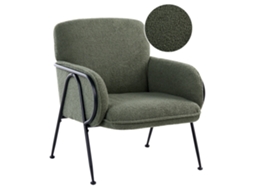 Sillón Beliani Trysnes De Bouclé Verde 74x75x84