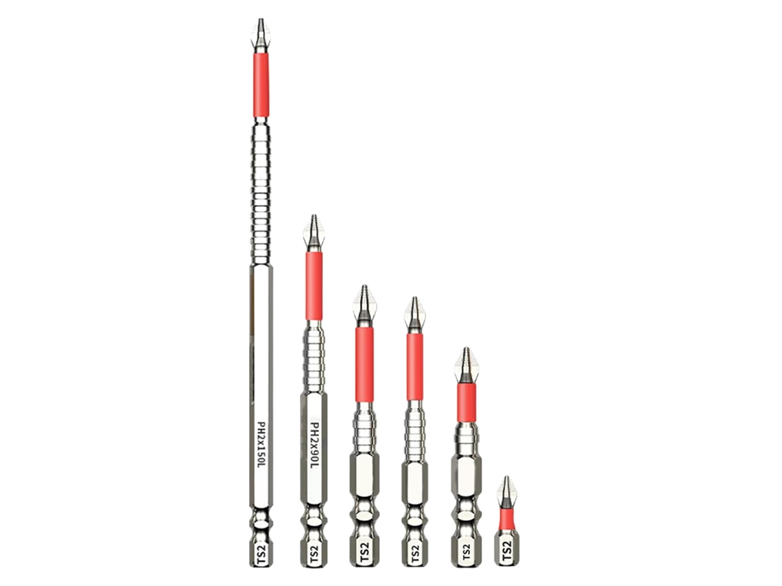 Conjunto De 6 Brocas Magnéticas Antiderrapantes Para