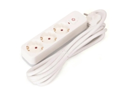 Extensão elétrica 3x Schuko com interruptor 3m 3g1.5