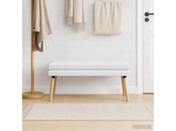 Vidaxl Banco De Camadas Duplas Branco 110 X 40 X 47 Cm Tecido