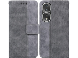 Estojo Padrão Geométrico Slots Pulseira para Honor, Huawei Honor 80 Pro HONGWE. com Porta-Cartões Multicor