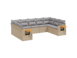 Garden Sofa Set, Garden Sofa Sets Vidaxl Bege Rattan / Vime (n/a)