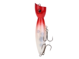 Biomimetic Lure (biomimetic Fish Attracting 3d Fish Eyes) Red Head Transparent Body Lure Popper Big Fish Bait