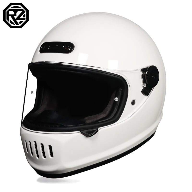 Capacete De Motocicleta Clássico Retrô De Comprimento Total (m), Padrão Dot, Abs Resistente A Impactos.