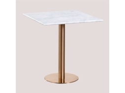 Sklum Mesa De Bar Quadrada Em Mármore Cosmopolitan Mármore     Oro Rosa      70 Cm              Mármore Branco Guangxi