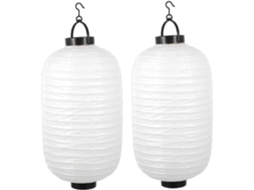 Conjunto de 2 Lanternas de Papel Led Estilo Japonês, Decoração Luminosa para Exteriores. SFUSHOS