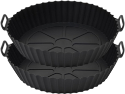 Formas de silicone Lurelia, 2 formatos, 8 L, reutilizáveis, para fritadeira a ar.