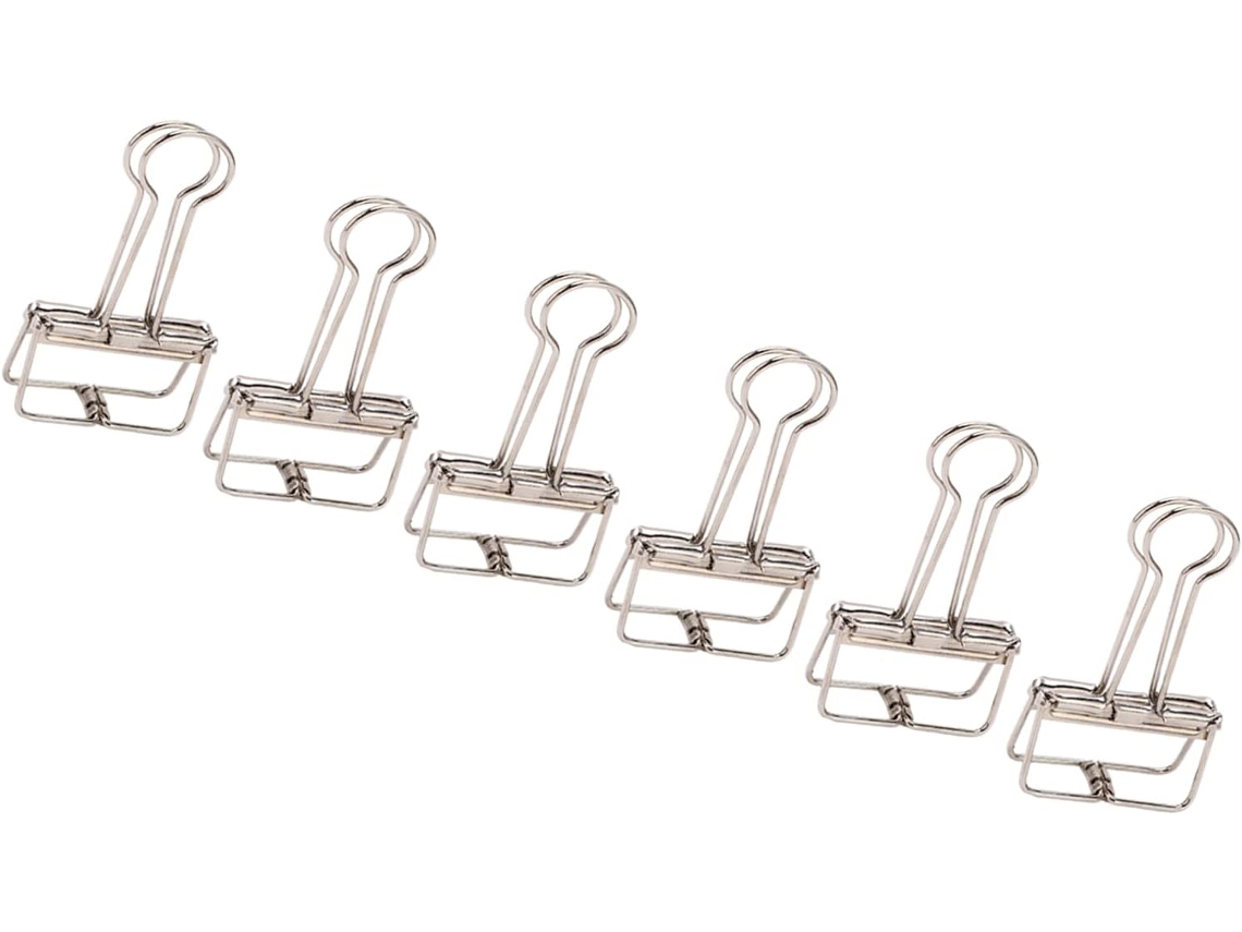 Clipes de metal multiuso para arquivos, clipes de papel resistentes de 3,3 cm, pacote com 50 unidades.