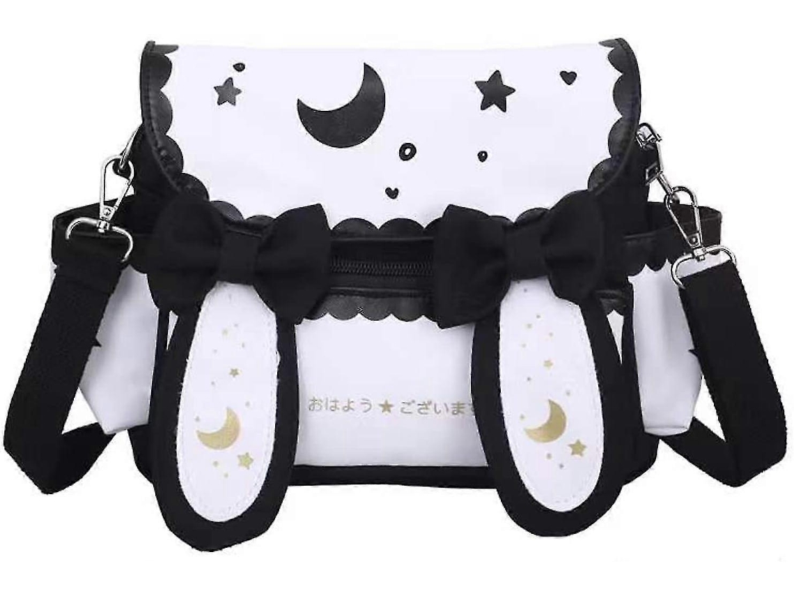 Mochila Escolar Japonesa De Anime E Mangá Com Orelhas De Coelho Para Estudantes E Adolescentes Olysi Shop (pequena, Preta)