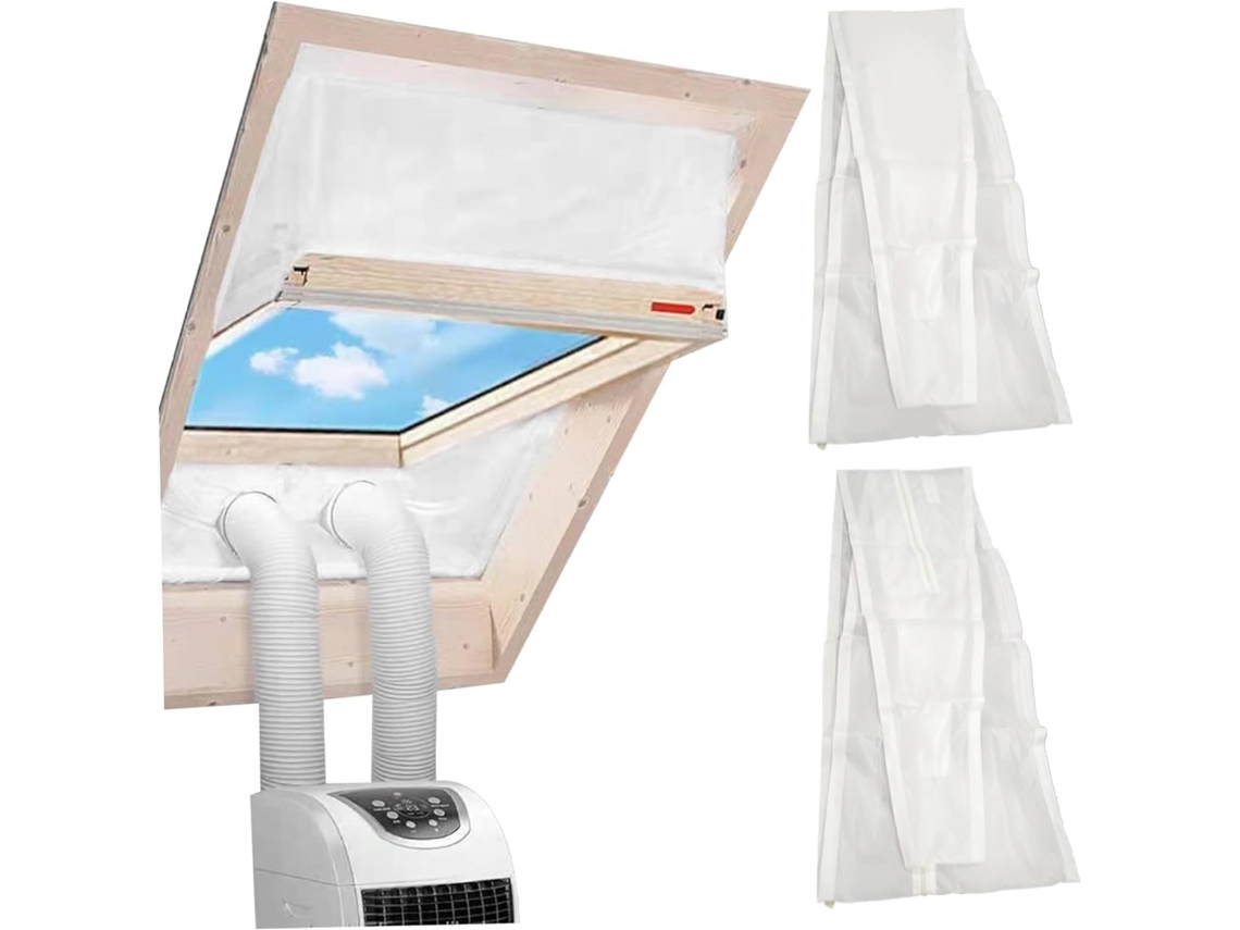 Kit De Vedação Para Janela Ar Condicionado Portátil Headboard 230cm Janelas Batente, À Prova D Água Com Zíper Duplo, Ar