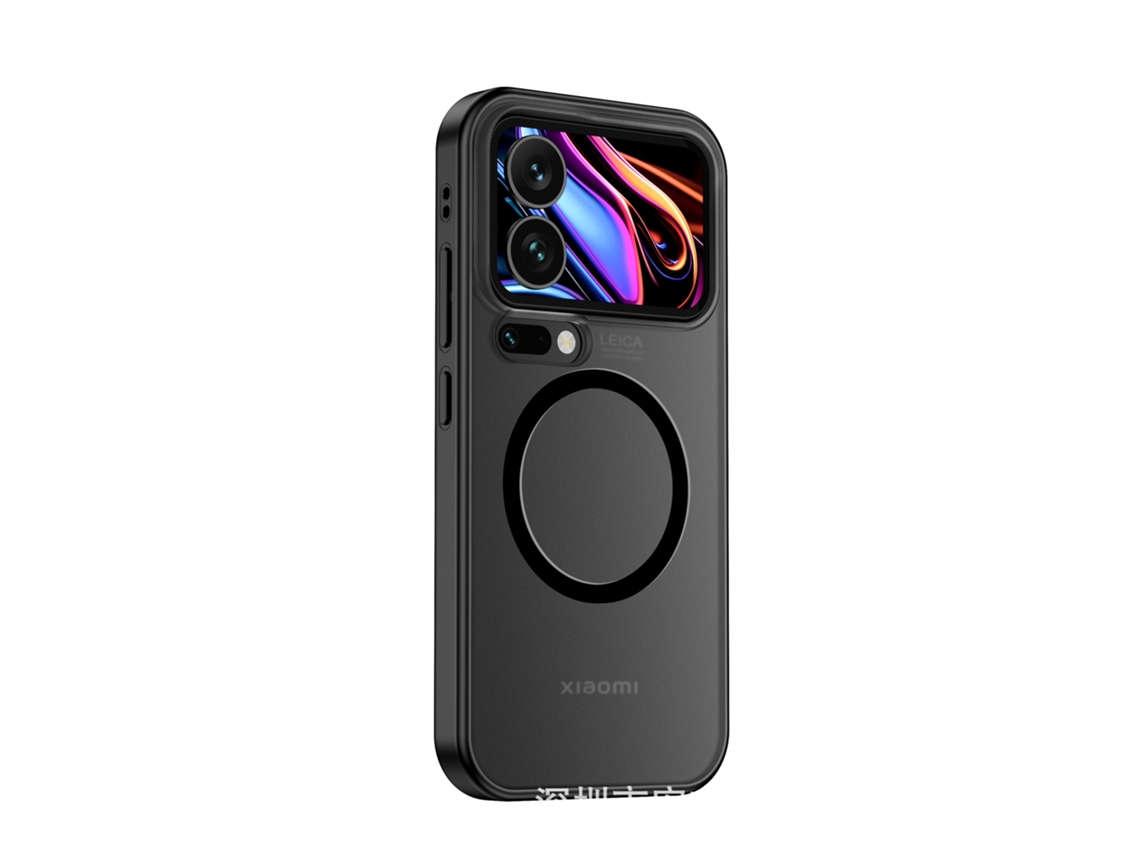 Capa Fosca Para Celular Com Textura Semelhante À Pele, Para Proteção Contra Quedfecho Magnético Preto - Xiaomi 14t