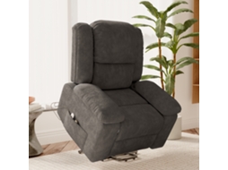 Cadeira de Massagem Elétrica SIMURQ Tecido Tecnologia 102x93x106cm Poltrona Relax Inclinável com Aquecimento e Levantamento