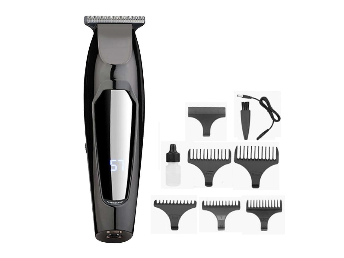 Máquina De Cortar Cabelo Elétrica Recarregável Via Usb, Profissional, Com Visor, Para Uso Masculino.