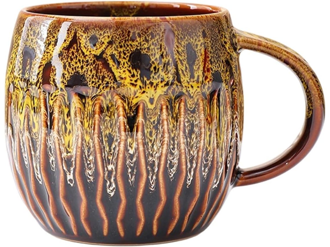 Caneca De Café Grande De Porcelana Com Capacidade Para 591 Ml, Com Alça Ergonômica Em Grés Vidrado, Ideal