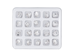 20 Peças Strass Para Unhas Conjunto De Luxo Decorações De Unhas Pedras Brilhantes Transparentes Para Arte De Unhas