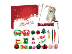 Calendário de Adviento de Natal com Brinquedos para Gato