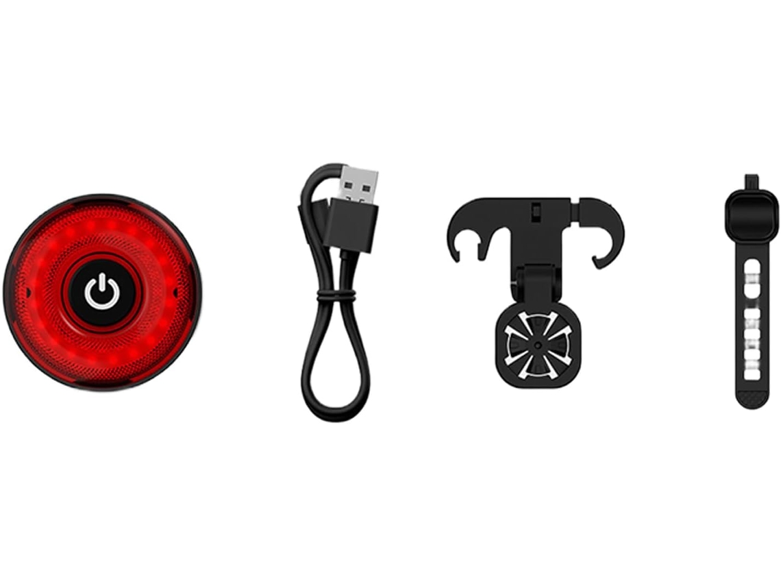 Luz Traseira Inteligente Para Bicicleta Com Sensor De Freio,