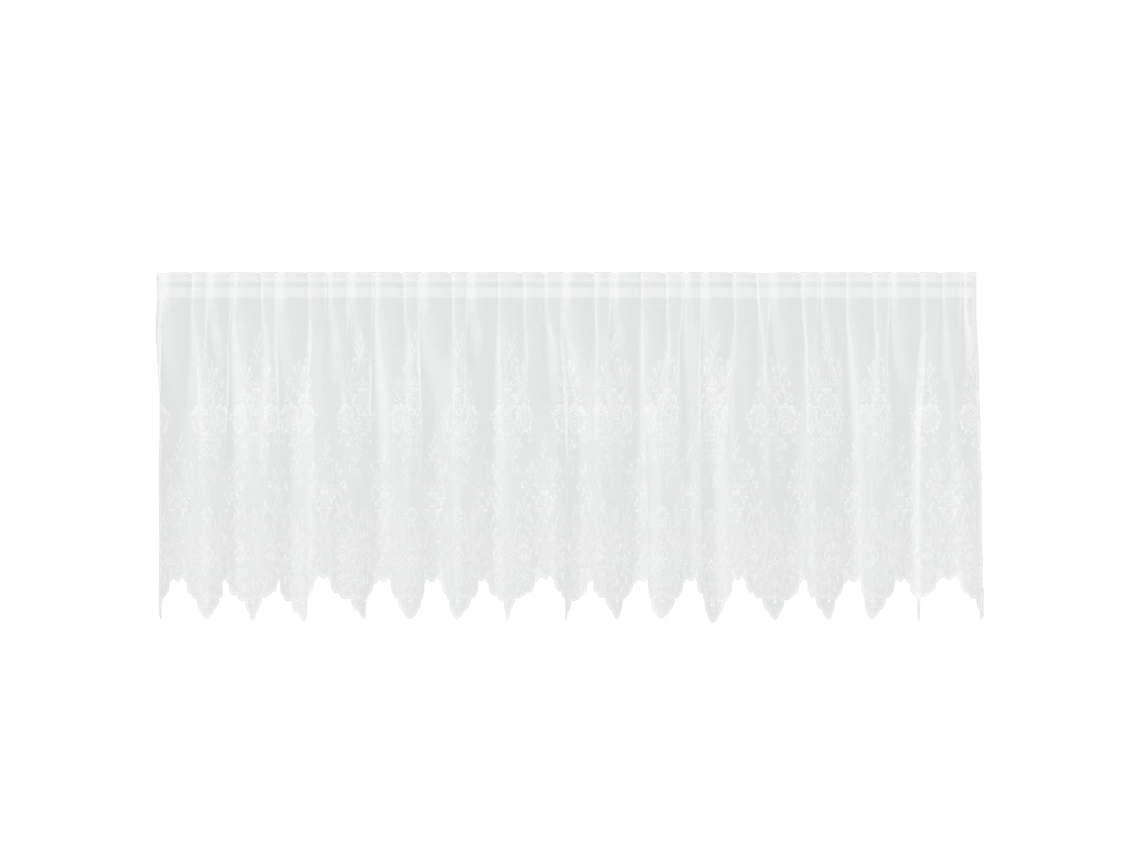 Maison Exclusive - Cortina De Renda Com Cortinas Branco 80 X 400 Cm Poliéster