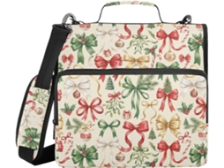 Organizador De Pastas Documentos Com Alça Ombro E Mão, Vários Bolsos De 3, 8cm, 3 Estojos Lápis Em Formato De