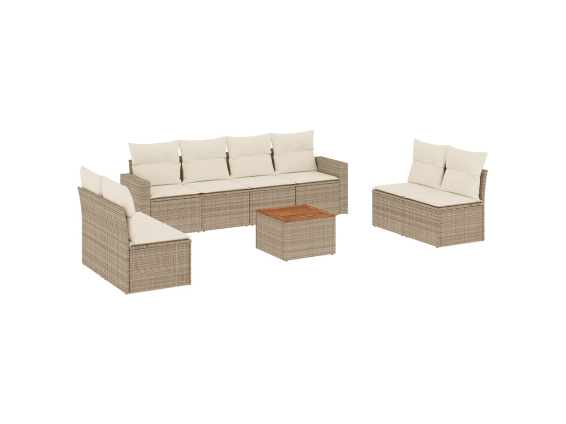 Garden Sofa Set, Garden Sofa Sets Vidaxl Bege Rattan / Vime (n/a)